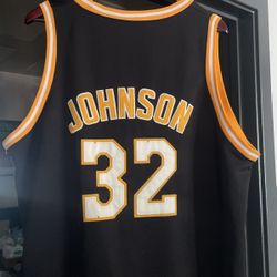  CUSTOM Magic Johnson Lakers Jersey