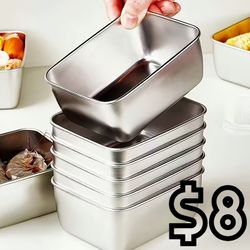 [NEW] 6 PCS Mini Stainless Steel Food Storage Containers with Lids