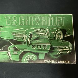 Original 1968 Chevrolet Owners Manual Biscayne Bel-Air Impala Caprice Second Edition