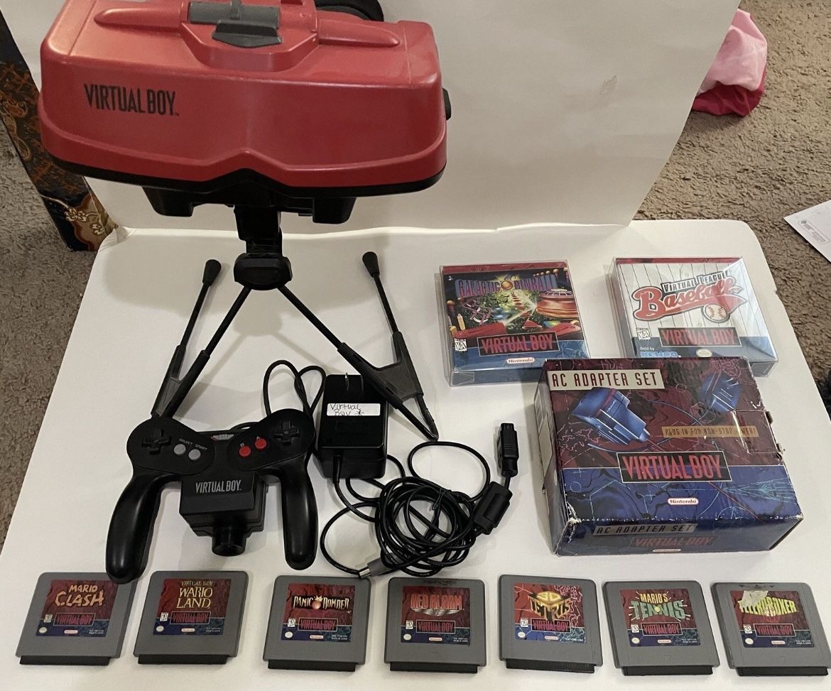 Virtual Boy Lot With 9 Games Hard To Find!