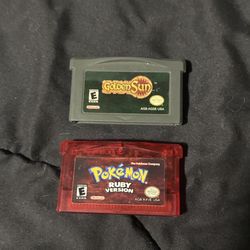 Pokémon Ruby & Golden Sun (GBA Gameboy Advance)