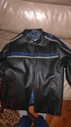 Motorcycle Red Camel black, blue & gray jacket