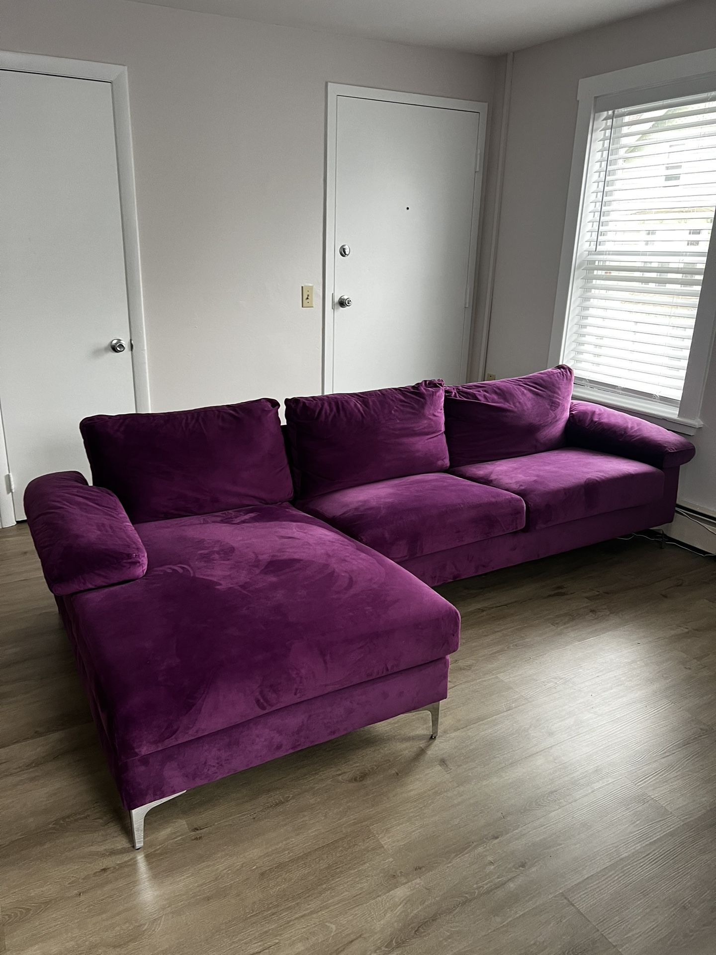 Purple Suede Couch