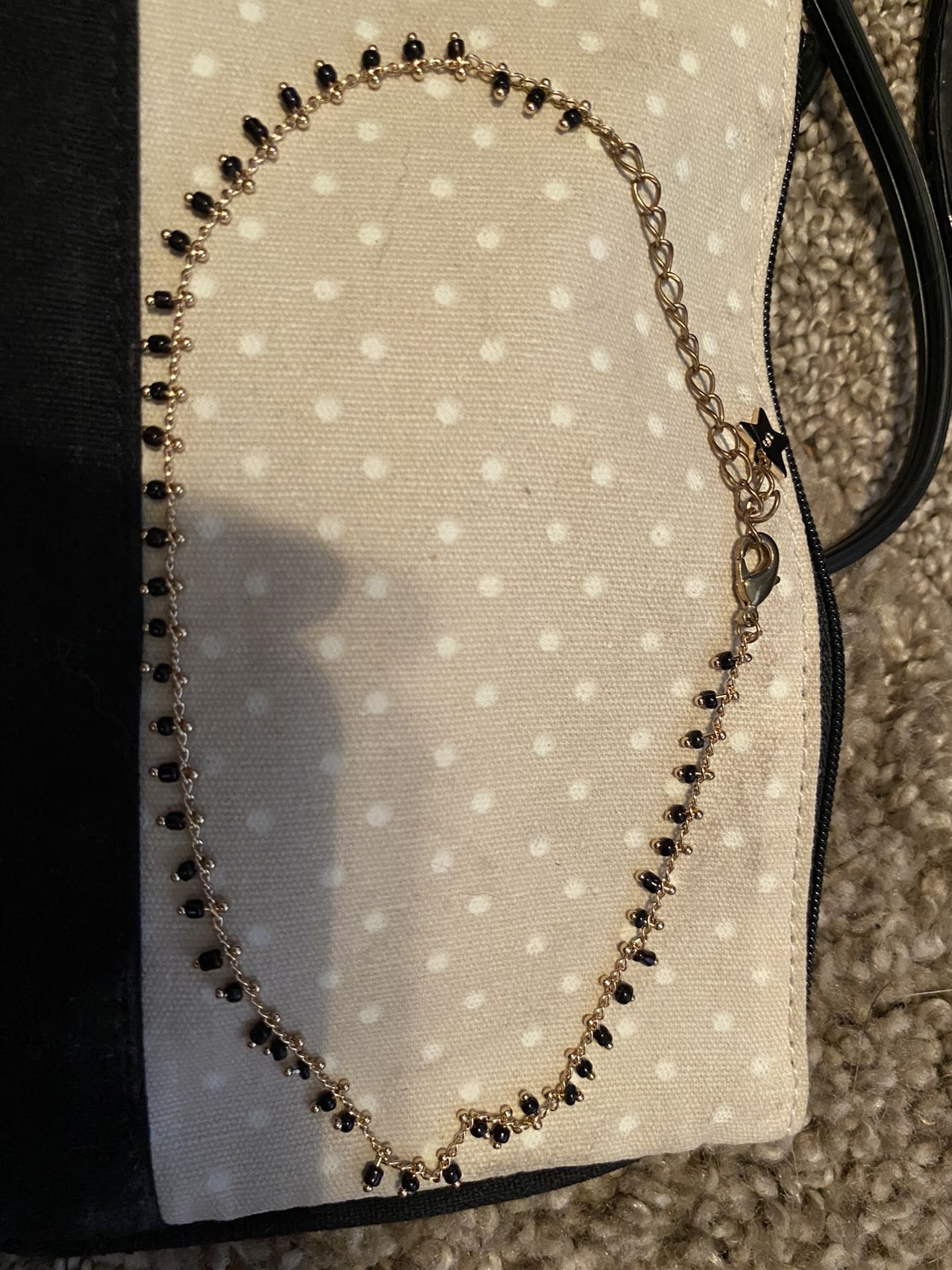 Black beaded chocker design necklace