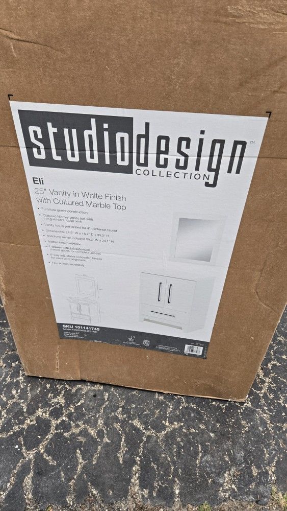 New In The Box Studio Design Vanity Cabinet