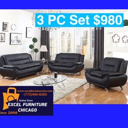 FREE DELIVERY💥Brand New 💥3PC Sofa, Loveseat, Chair Set 