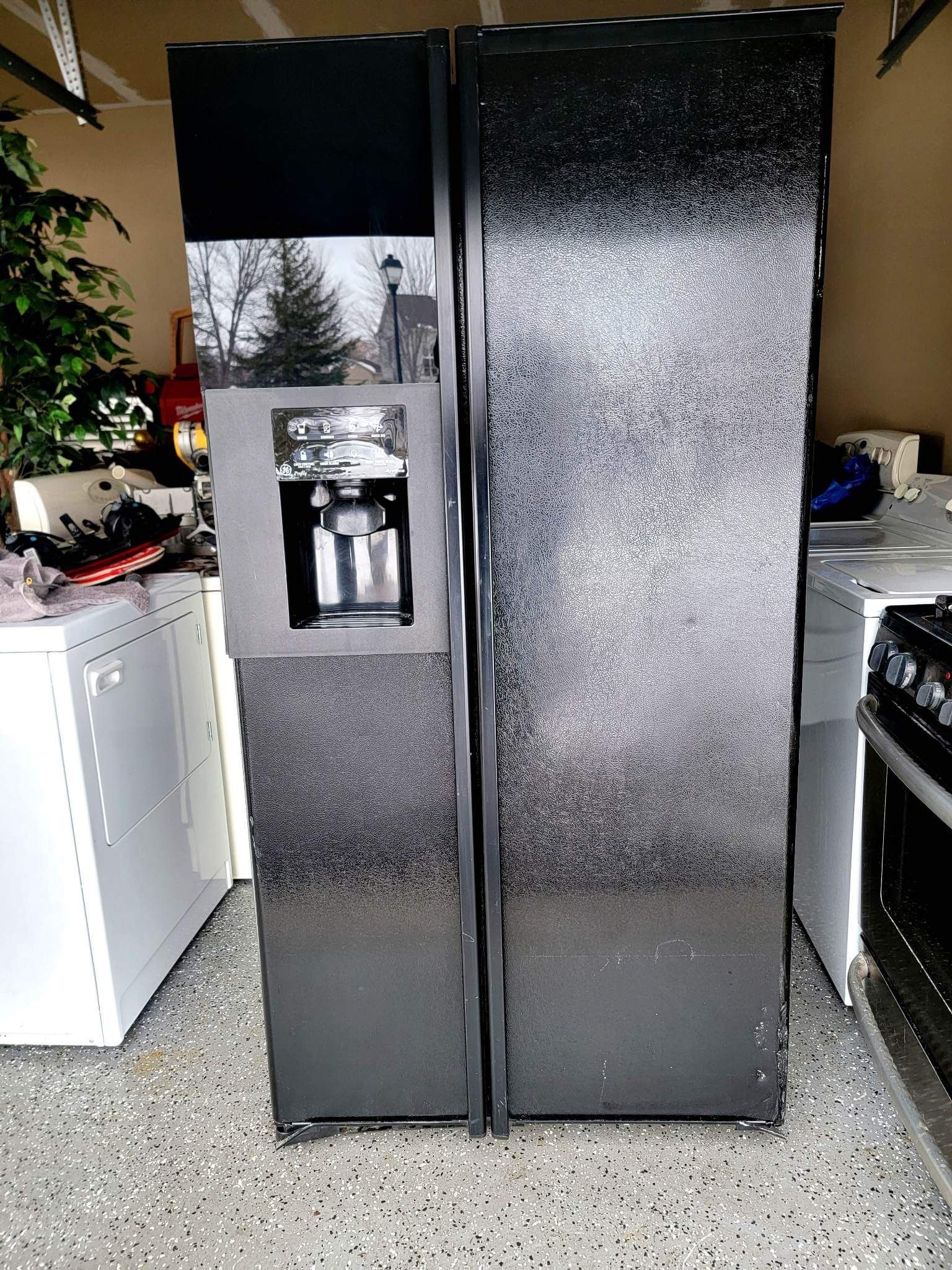 EG まとめ売り GE Side-by-side black side-by-side refrigerator in excellent