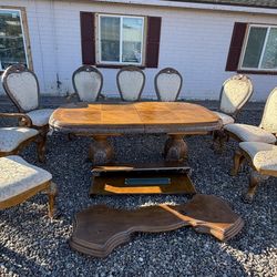 Dining table with 9 chairs