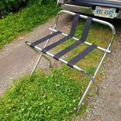 Central Specialties LTD Metal High Back Luggage Rack with Strap