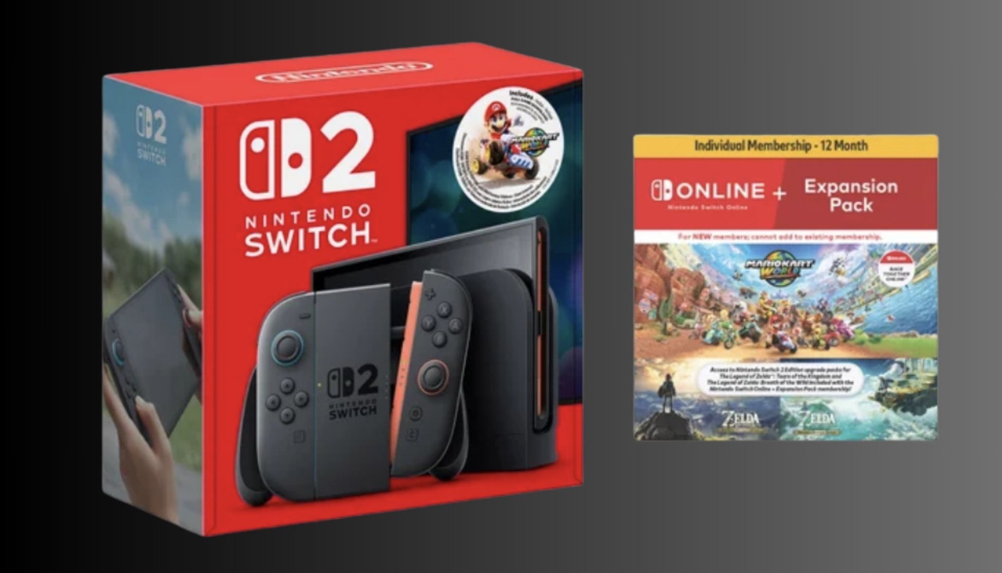 Nintendo Switch 2 Bundle (Mario Kart + 12 Month Sub + Game Controller)
