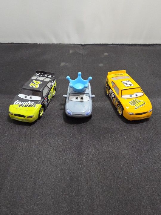 Disney Cars Diecast Bundle Of 3 Trunk Fresh, Octane Gain, Mia/Tia w/ Crown (K)