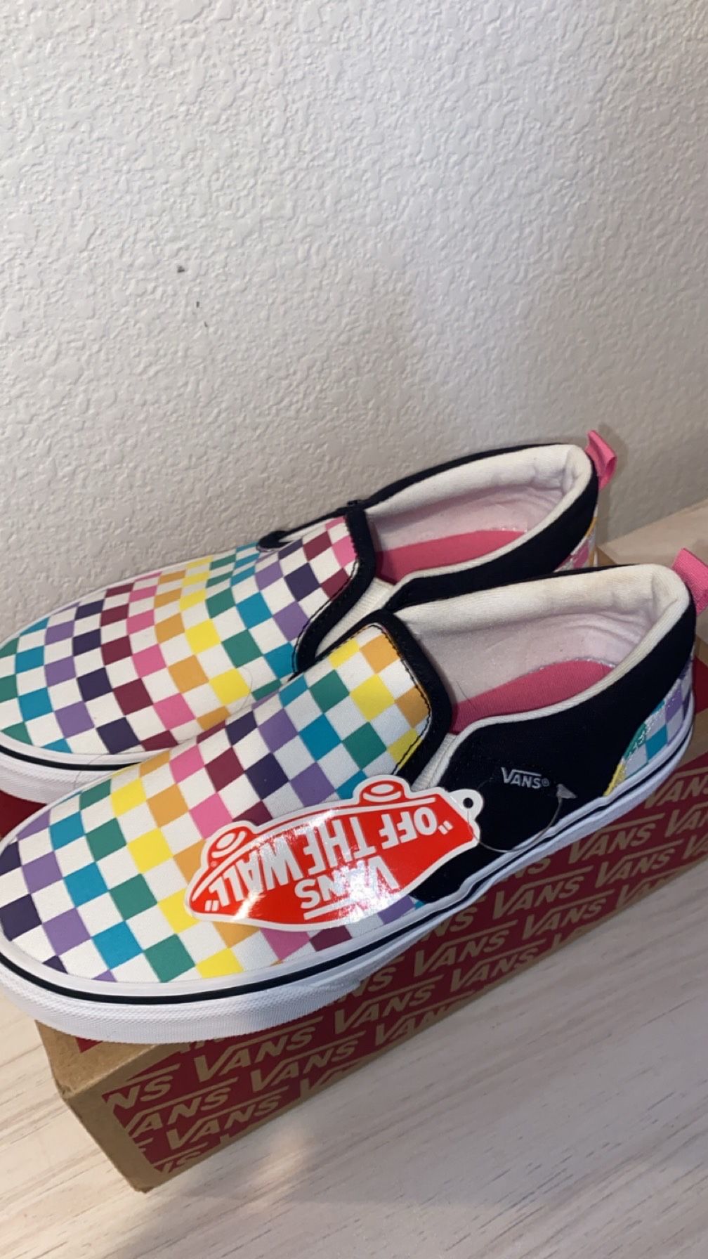 Rainbow Checkered Vans