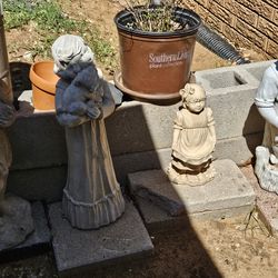 Figuras de jardin, antiques $120.00 x todas o mejor oferta