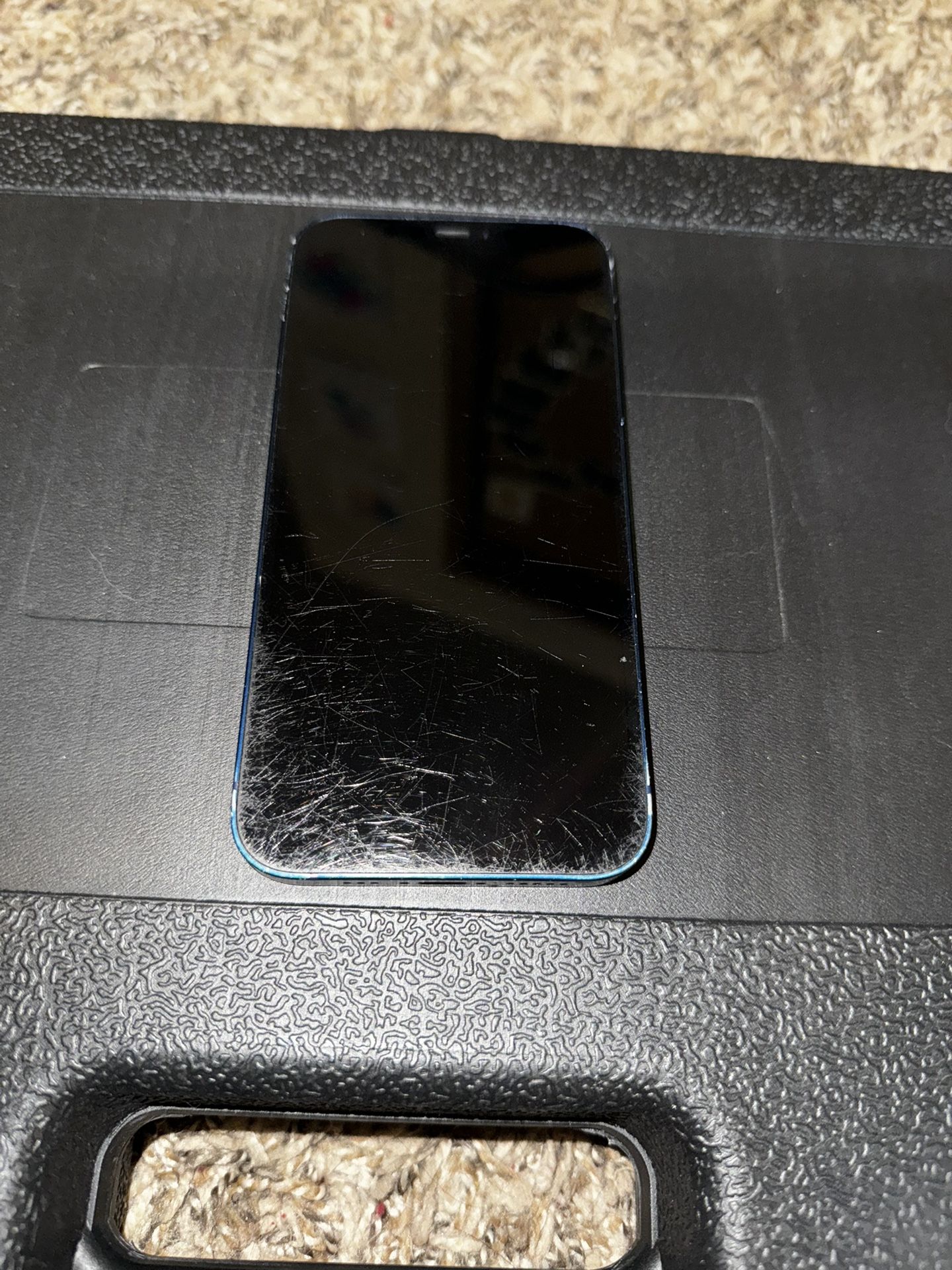 Used iPhone 12 - Front Scratched, Back Cracked - Unlocked - 64GB - Space Gray (Charger Included)