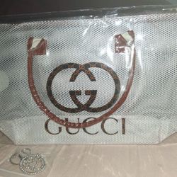 MEDIUM SIZE CLEAR TOTE PLEASE READ DESCRIPTION!!