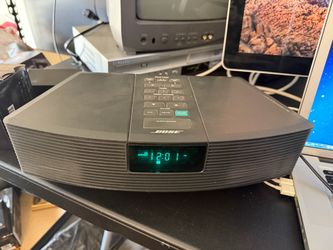 BOSE Wave Radio AWR1-1W AM/FM Alarm Clock Aux Input Black w/ remote - Tested A+