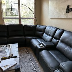 Leather Reclining Sectional