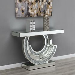 Silver Multi- Dimensional Console Table 