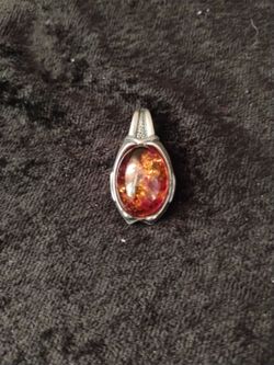 Baltic Amber Pendant set in 925 sterling silver $15.00