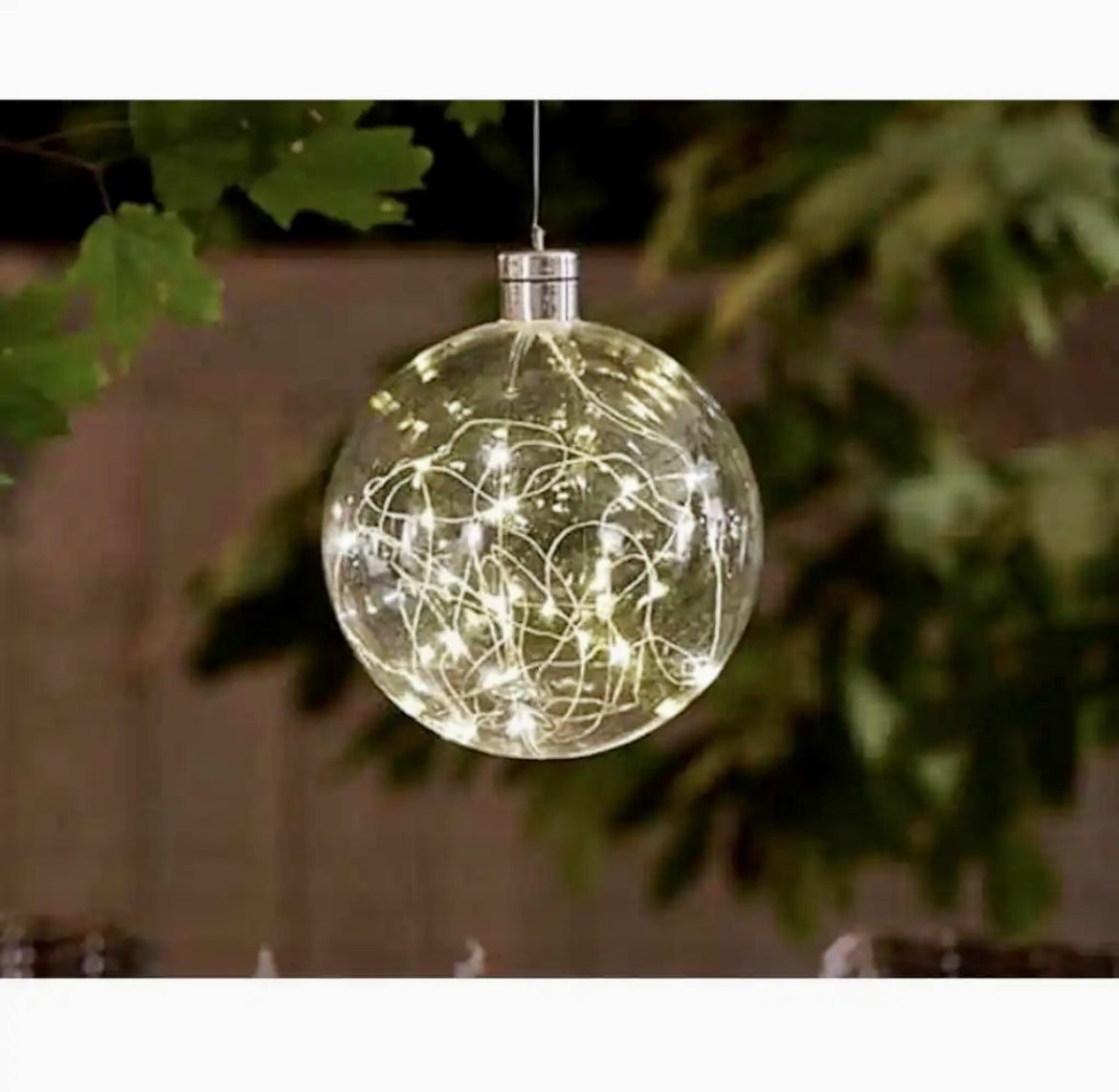 Battery LED 6” Orb Light Indoor Outdoor Decorative Lantern Globe