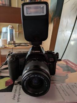 Camera, Canon with flash.