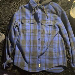 American Eagle Blue Flannel Coat m