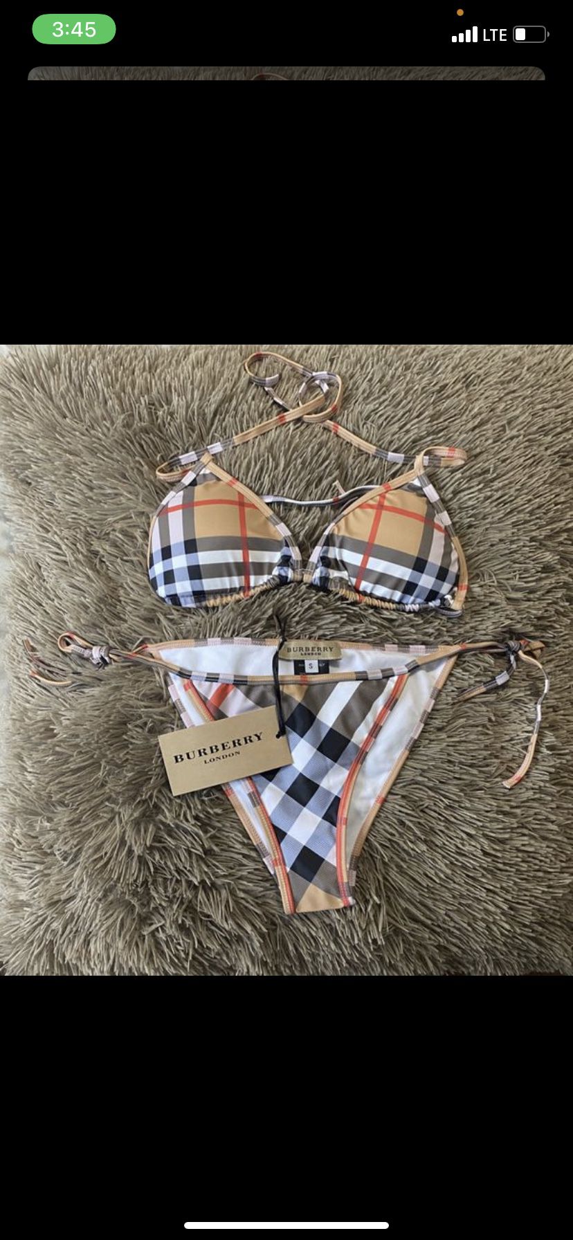 Burberry Bikini Set *DO NOT ASK ME FOR MY NUMBER!!*