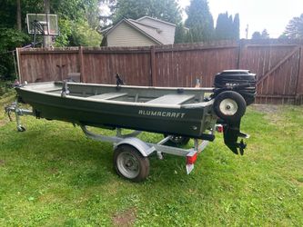 12’ alumacraft Jon boat with trailer