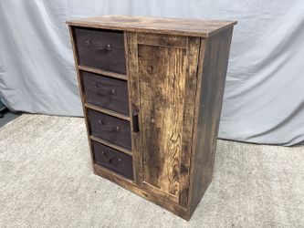 Rustic Storage Cabinet w/ 4 Removable Drawers