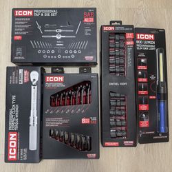 Icon Tools New Condition Wrench Set Socket Set Light Tap N Die Set  