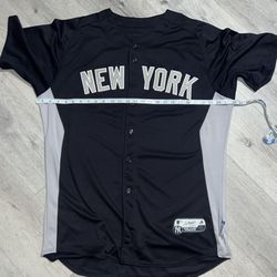 New York Yankees Kyle Higashioka Baseball Jersey Mens 48 Blue Gray Authentic #66