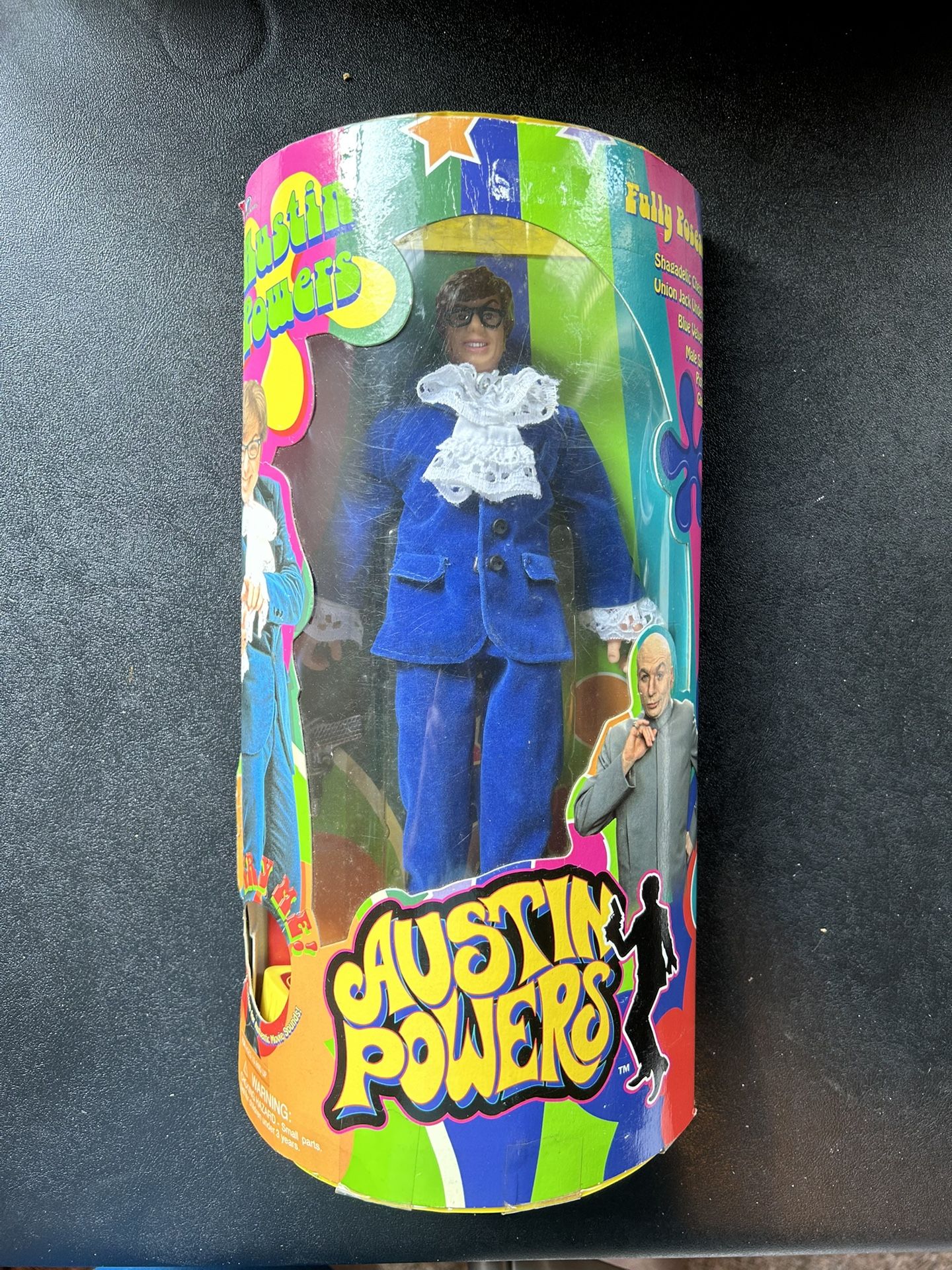 Austin Powers Doll Vintage 1998 Sealed in original box. NIB. The toy inside has never left the box. The box hasn’t been opened, but the box is damage