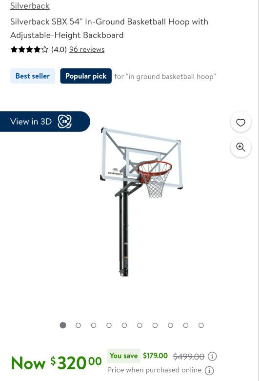 BRAND NEW Spx 54" In Ground Basketball Hoop 