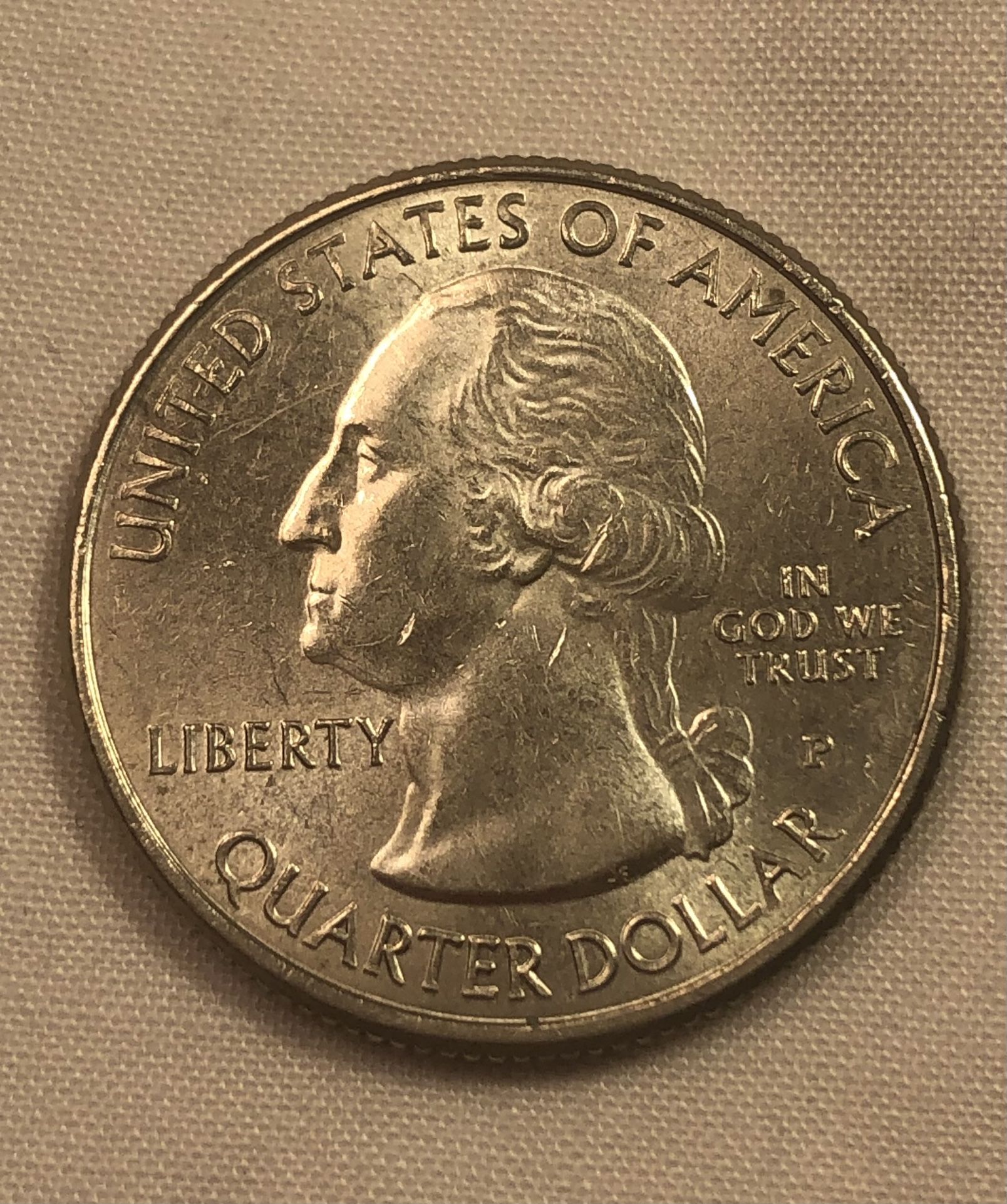 2020 P Salt river bay State quarter with error