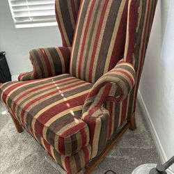 Broyhill Wingback Chair W/ Ottoman