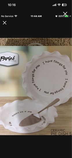 Ceramic Pie Dish Set 3 piece set 2 ceramic pie plate and 1 serving spatula