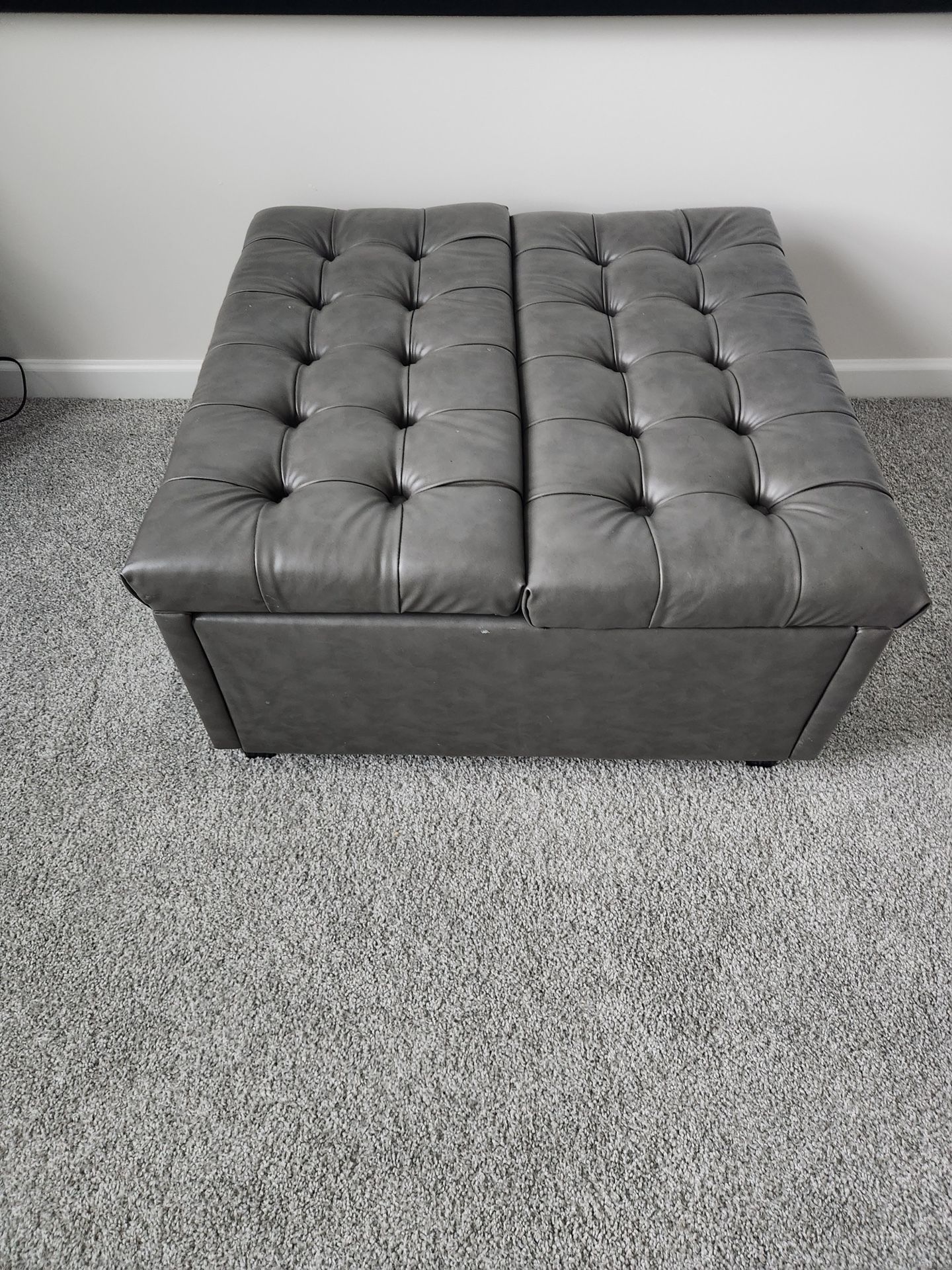 Grey Ottoman With Storage