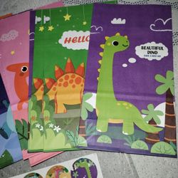Dinosaurs  Party Gift Bags With Stickers
