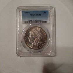 1880 S Dollar Morgan PCGS AU58