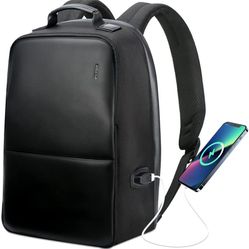 BOPAI Anti-Theft Backpack 15.6 Inch Laptop Water-Resistant, (11.8"L×5.5"Wx17.7"H) microfiber soft leather with USB charging port. New