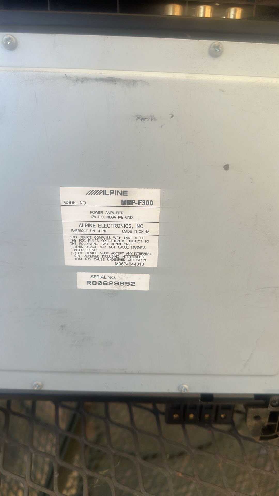 System For Car One Alpine Amp Stereo