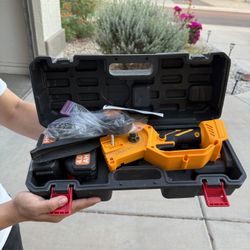 COPDUZI Cordless Mini Chainsaw + Dual Batteries & Case