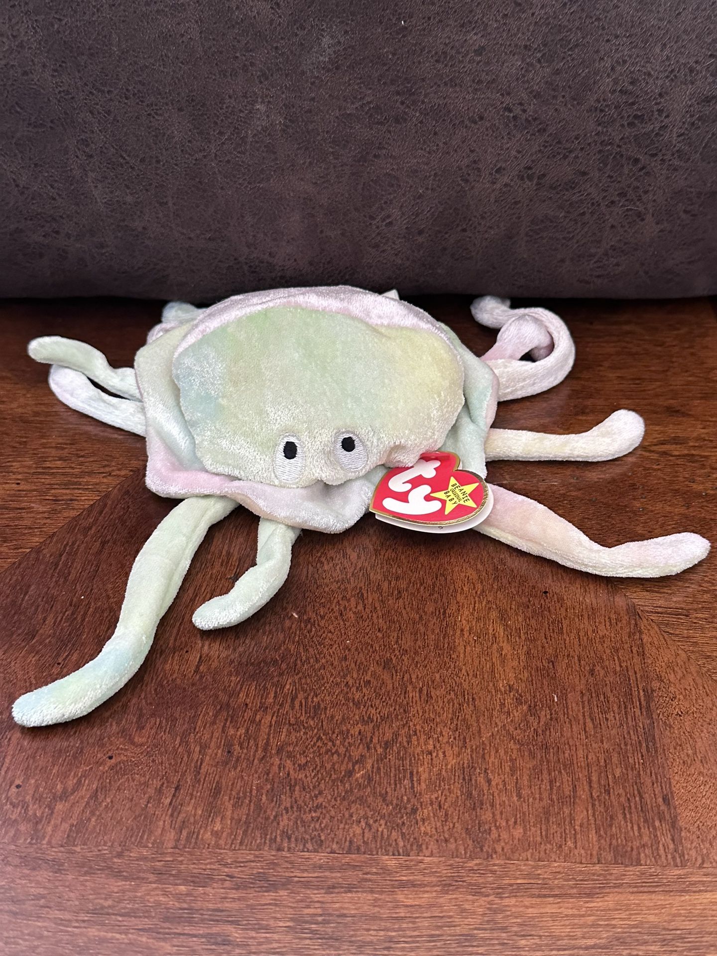 TY 1998 Retired Goochy Jellyfish Beanie Baby With Errors