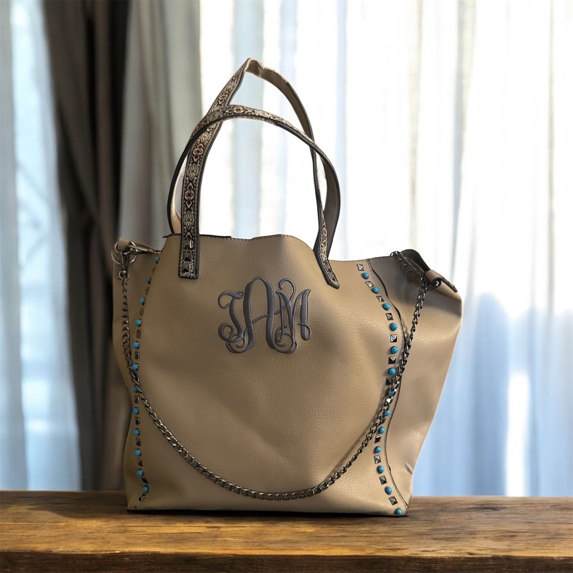 Large Purse Beige 