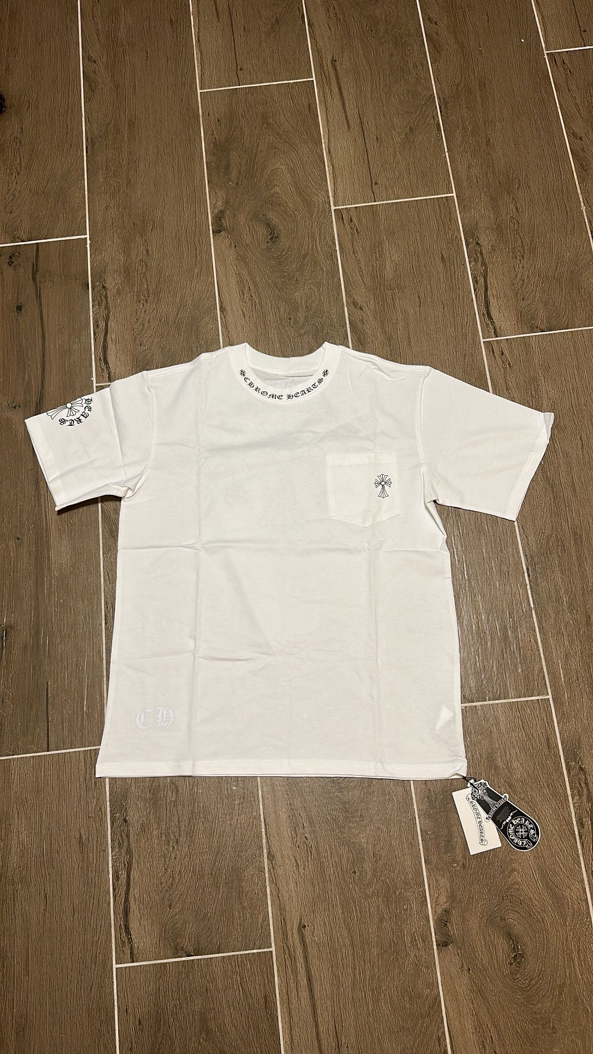 WHITE CHROMEHEART TEE SIZE M