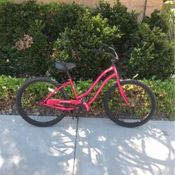 26” Phat Sea Wind Ladies Red Beach Cruiser 