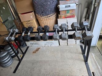 15lb thru 35lb Dumbbell Set with Rack