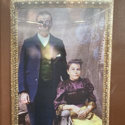 Halloween Portrait Holographic Spooky Face Changing  Lenticular Decor 16”x12”.