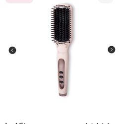L'ange Le Vite Ceramic Straightening Hairbrush Pink Adjustable Heat