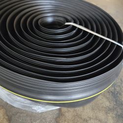 10 ft. Black Universal Weatherproof Rubber Seal Strip Installs Easily For Garage Door Top and Side Seal